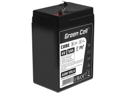 Green Cell CUBE AGM IP54 Batteria 6V 5Ah accumulatore sigillata giocattoli per bambini Installazioni di allarme