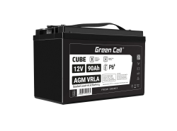 Green Cell CUBE AGM IP54 Batteria 12V 90Ah accumulatore sigillata fotovoltaico Barca sedia a rotelle Solari Camper