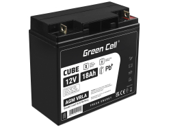 Green Cell® Batteria AGM 12V 18Ah accumulatore sigillata falciatrice Scooter Peschereccio Trattorino