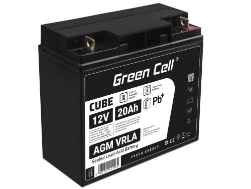 Green Cell® Batteria AGM 12V 20Ah accumulatore sigillata fotovoltaico Barca sedia a rotelle Solari Camper