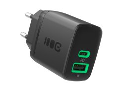 Greencell PowerSource Duo30 Caricatore USB/USB-C Nera Caricabatterie 30W Power Delivery