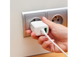 Greencell PowerSource Duo30 Caricatore USB/USB-C Bianco Caricabatterie 30W Power Delivery