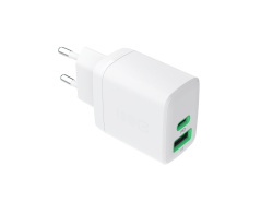 Greencell PowerSource Duo30 Caricatore USB/USB-C Bianco Caricabatterie 30W Power Delivery