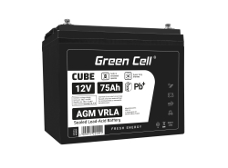 Green Cell® Batteria AGM 12V 75Ah accumulatore sigillata fotovoltaico Barca sedia a rotelle Solari Camper