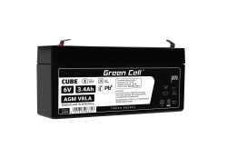 Green Cell® Batteria AGM 6V 3.4Ah accumulatore sigillata giocattoli per bambini Installazioni di allarme