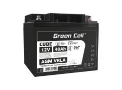 Green Cell® Batteria AGM 12V 40Ah accumulatore sigillata falciatrice Scooter Peschereccio Trattorino