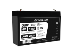 Green Cell® Batteria AGM 6V 7.2Ah accumulatore sigillata giocattoli per bambini Installazioni di allarme