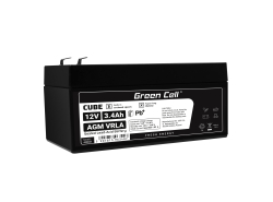 AGM Battery al piombo 12V 3.4Ah Ricaricabile Green Cell per registratore di cassa e piani di lavoro