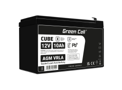 Green Cell® Batteria AGM 12V 10Ah accumulatore sigillata falciatrice Scooter Peschereccio Trattorino