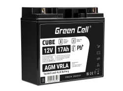 Green Cell® Batteria AGM 12V 17Ah accumulatore sigillata fotovoltaico Barca sedia a rotelle Solari Camper