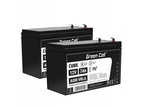 2x Batteria AGM 12V 7Ah accumulatore sigillata per UPS USV Batteria tampone Riserva la batteria