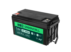 Green Cell Cube AGM VRLA IP54 12V 65Ah batteria senza manutenzione per tosaerba, scooter, barche, carrozzine