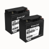 2x Batteria AGM 12V 18Ah accumulatore sigillata falciatrice Scooter Peschereccio Trattorino