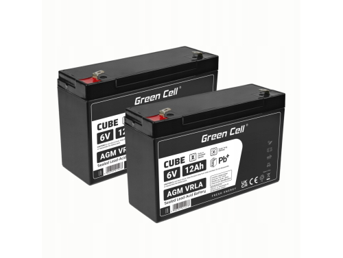 2x Batteria AGM 6V 12Ah accumulatore sigillata giocattoli per bambini Installazioni di allarme