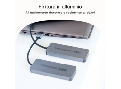 Adapter Basic HUB Greencell USB-A 4in1 (4×USB 3.0) – trasferimento veloce fino a 5 Gb/s, corpo in alluminio