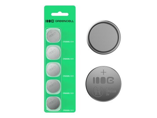 5x batteria Litio CR2025 CR 2025 3V 160mAh Greencell batteria pastiglia Blister