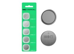 5x batteria litio CR1620 CR 1620 3V 70mAh Greencell bottone Blister