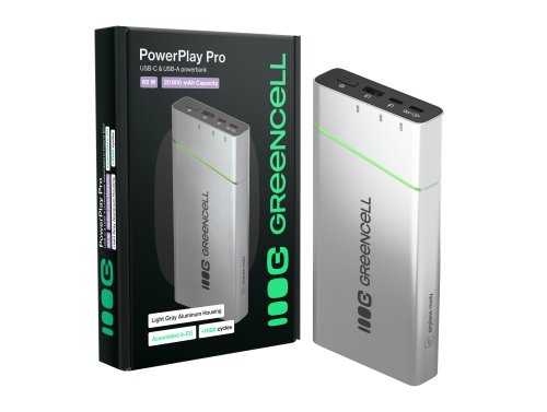 Powerbank Greencell PowerPlay Pro 20800mAh 65W – ricarica rapida, PD, Ultra Charge, produzione in Polonia