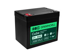 Greencell AGM VRLA 12V 80Ah senza manutenzione per alimentatore UPS, bilance, camper (260x168x216mm)