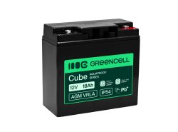 Greencell AGM VRLA 12V 18Ah senza manutenzione per casse fiscali, giocattoli, telecamere (181x77x167mm)