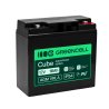 Greencell AGM VRLA 12V 18Ah senza manutenzione per casse fiscali, giocattoli, telecamere (181x77x167mm)