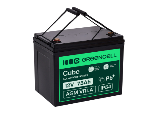 Green Cell CUBE AGM IP54 Batteria 12V 75Ah accumulatore sigillata fotovoltaico Barca sedia a rotelle Solari Camper