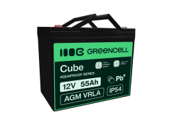 Green Cell CUBE AGM IP54 Batteria 12V 55Ah accumulatore sigillata falciatrice Scooter Peschereccio Trattorino