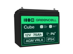 Green Cell® Batteria AGM 12V 75Ah accumulatore sigillata fotovoltaico Barca sedia a rotelle Solari Camper