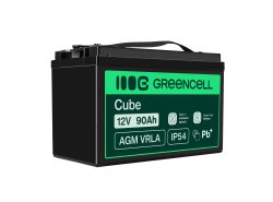 Green Cell® Batteria AGM 12V 90Ah accumulatore sigillata fotovoltaico Barca sedia a rotelle Solari Camper