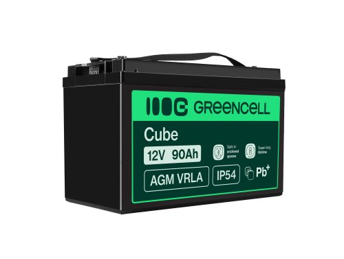 Green Cell® Batteria AGM 12V 90Ah accumulatore sigillata fotovoltaico Barca sedia a rotelle Solari Camper