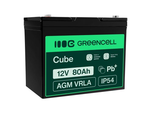 Green Cell® AGM batteria 12V 80Ah VRLA batteria piombo-acido esente da manutenzione per yacht barche a vela solare camper case
