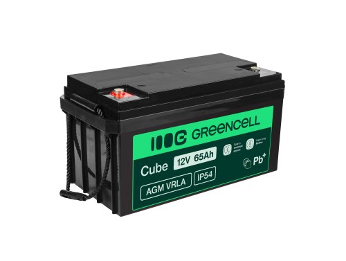 Green Cell® Batteria AGM 12V 65Ah accumulatore sigillata falciatrice Scooter Peschereccio Trattorino - OUTLET