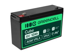 Green Cell® Batteria AGM 6V 12Ah accumulatore sigillata giocattoli per bambini Installazioni di allarme