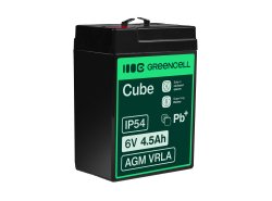 Batteria Green Cell AGM VRLA 6V 4.5Ah senza manutenzione per sistema di allarme cassa fiscale giocattolo - OUTLET