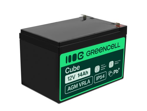 Green Cell® Batteria AGM 12V 14Ah accumulatore sigillata giocattoli per bambini Installazioni di allarme
