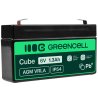 Green Cell® Batteria AGM 6V 1.3Ah accumulatore sigillata giocattoli per bambini Installazioni di allarme