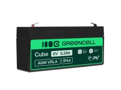 Green Cell® Batteria AGM 6V 3.2Ah accumulatore sigillata giocattoli per bambini Installazioni di allarme