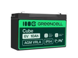 Green Cell AGM VRLA 6V 10Ah senza manutenzione per allarme cassa giocattolo - OUTLET