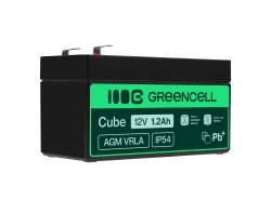 Green Cell® Batteria AGM 12V 1.2Ah accumulatore sigillata giocattoli per bambini Installazioni di allarme