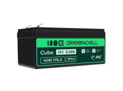 Green Cell® Batteria AGM 12V 3.3Ah accumulatore sigillata giocattoli per bambini Installazioni di allarme