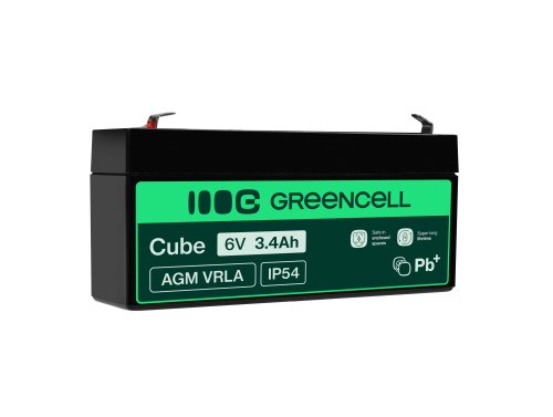 Green Cell® Batteria AGM 6V 3.4Ah accumulatore sigillata giocattoli per bambini Installazioni di allarme