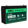 Green Cell® Batteria AGM 6V 15Ah accumulatore sigillata giocattoli per bambini Installazioni di allarme