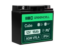 Green Cell® AGM 12V 15Ah batteria VRLA batteria al piombo esente da manutenzione taglierina da pesca barca trattorino tosaerba