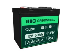 GreenCell® Batteria AGM 12V 50Ah accumulatore sigillata fotovoltaico Barca sedia a rotelle Solari Camper