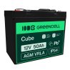 GreenCell® Batteria AGM 12V 50Ah accumulatore sigillata fotovoltaico Barca sedia a rotelle Solari Camper