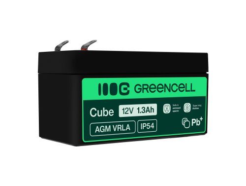 Green Cell® Batteria AGM 12V 1.3Ah accumulatore sigillata giocattoli per bambini Installazioni di allarme