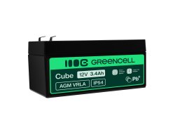 Green Cell® Batteria AGM 12V 3.4Ah accumulatore sigillata giocattoli per bambini Installazioni di allarme