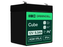 Green Cell® Batteria AGM 12V 5.3Ah accumulatore sigillata giocattoli per bambini Installazioni di allarme