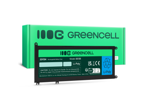 Green Cell Batteria 33YDH per Dell Inspiron G3 3579 3779 G5 5587 G7 7588 7577 7773 7778 7779 7786 Latitude 3380 3480 3490 3590