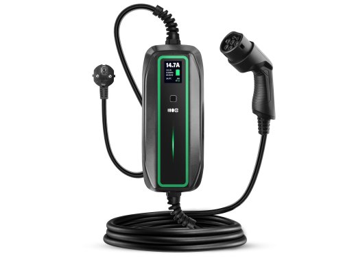 Green Cell Caricabatterie Portatile 3.6kW Tipo 2 - Schuko 6.5m GC PowerCable per la ricarica EV Auto Elettriche e Ibride Plug-In